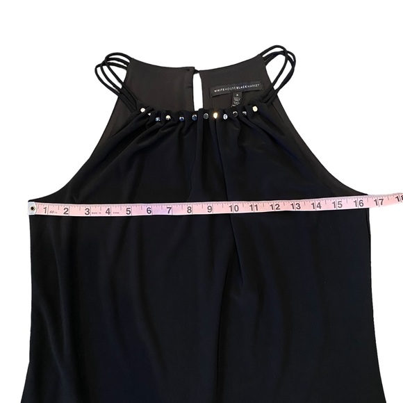 White House Black Market Black Studded Tank Blouse Small - Picture 14 of 14